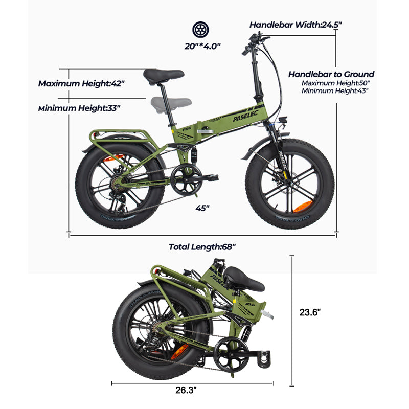 HedaTX PX6 Powerful electric snow bike fat tire ebike