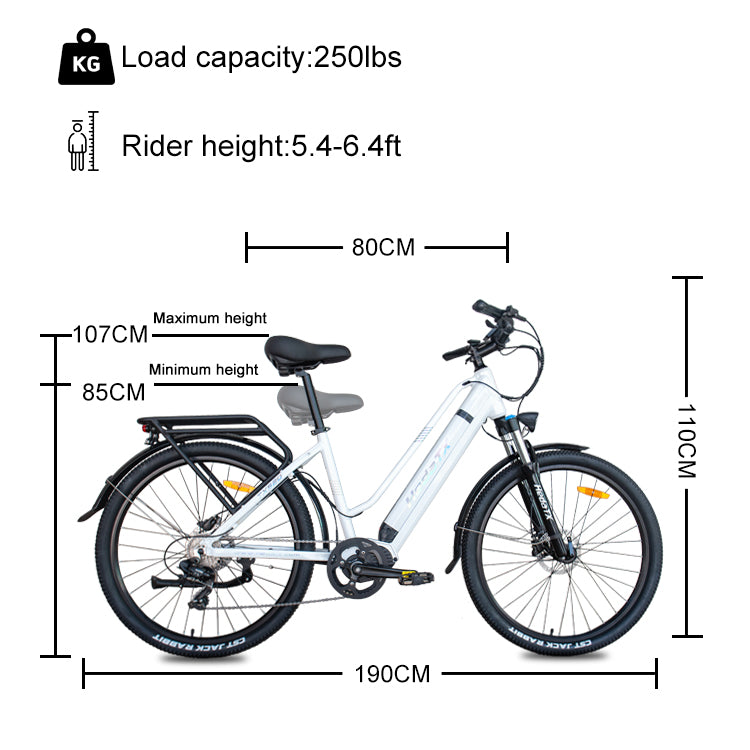 HedaTX TX520 250W Mid-mounted motor city commuter electric bike